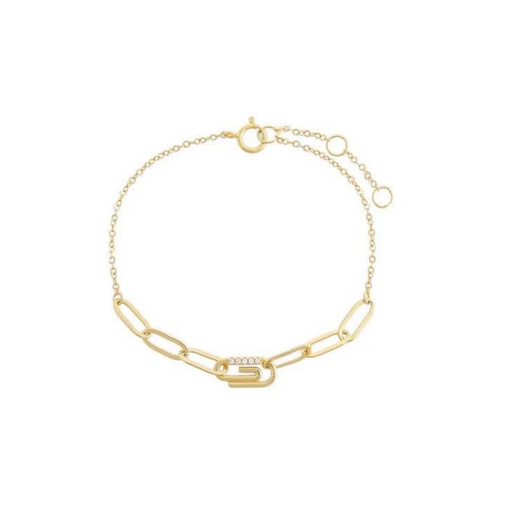 Pave Safety Pin Bracelet